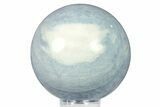 Polished Blue Calcite Sphere - Madagascar #277147-1